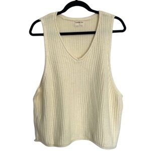 Jackson Rowe Cream Knit Cotton Tank NWT